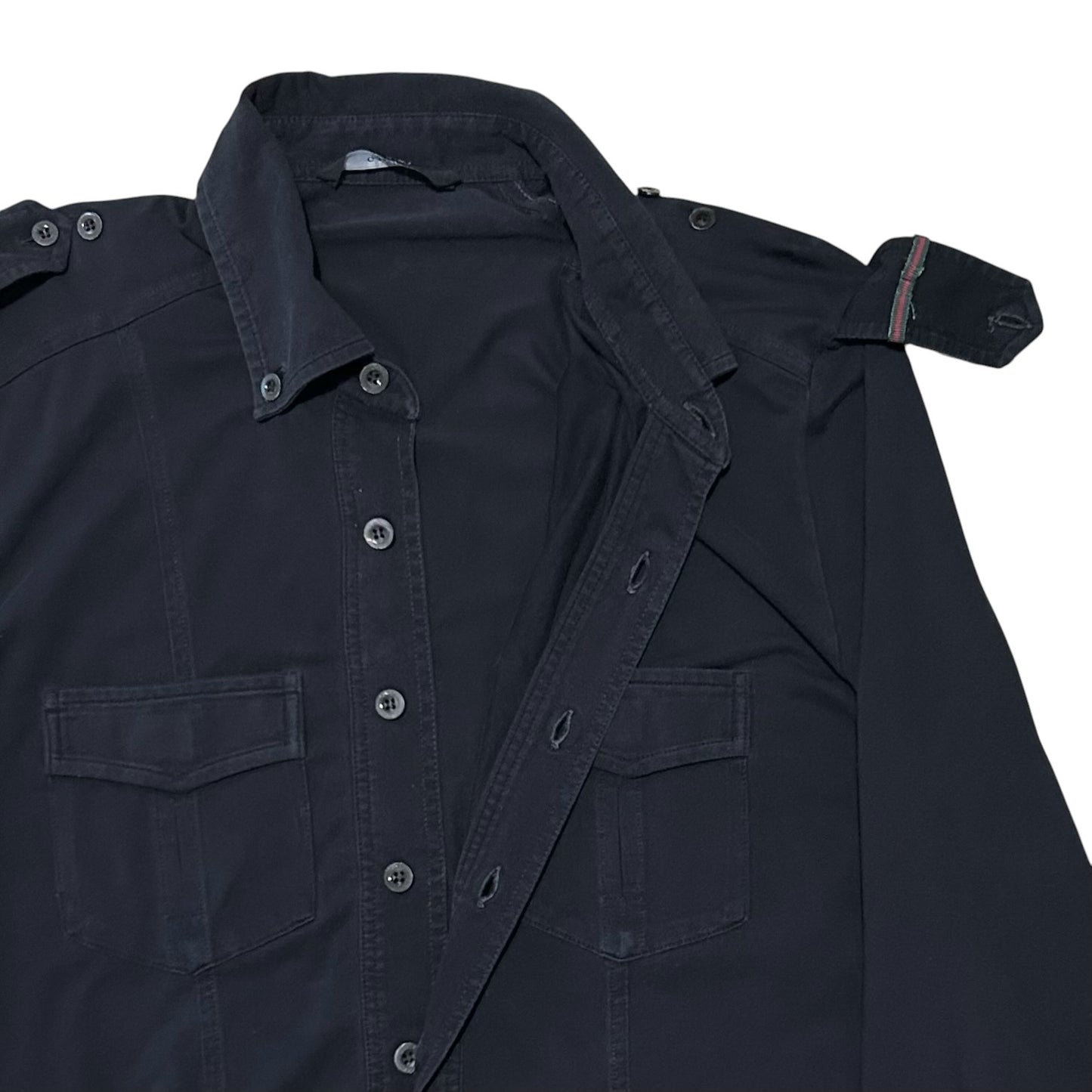 Gucci by Tom Ford Military Half Placket Shirt - 90s