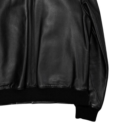 Dior Homme Asymmetric Drape Collar Leather Jacket - AW09