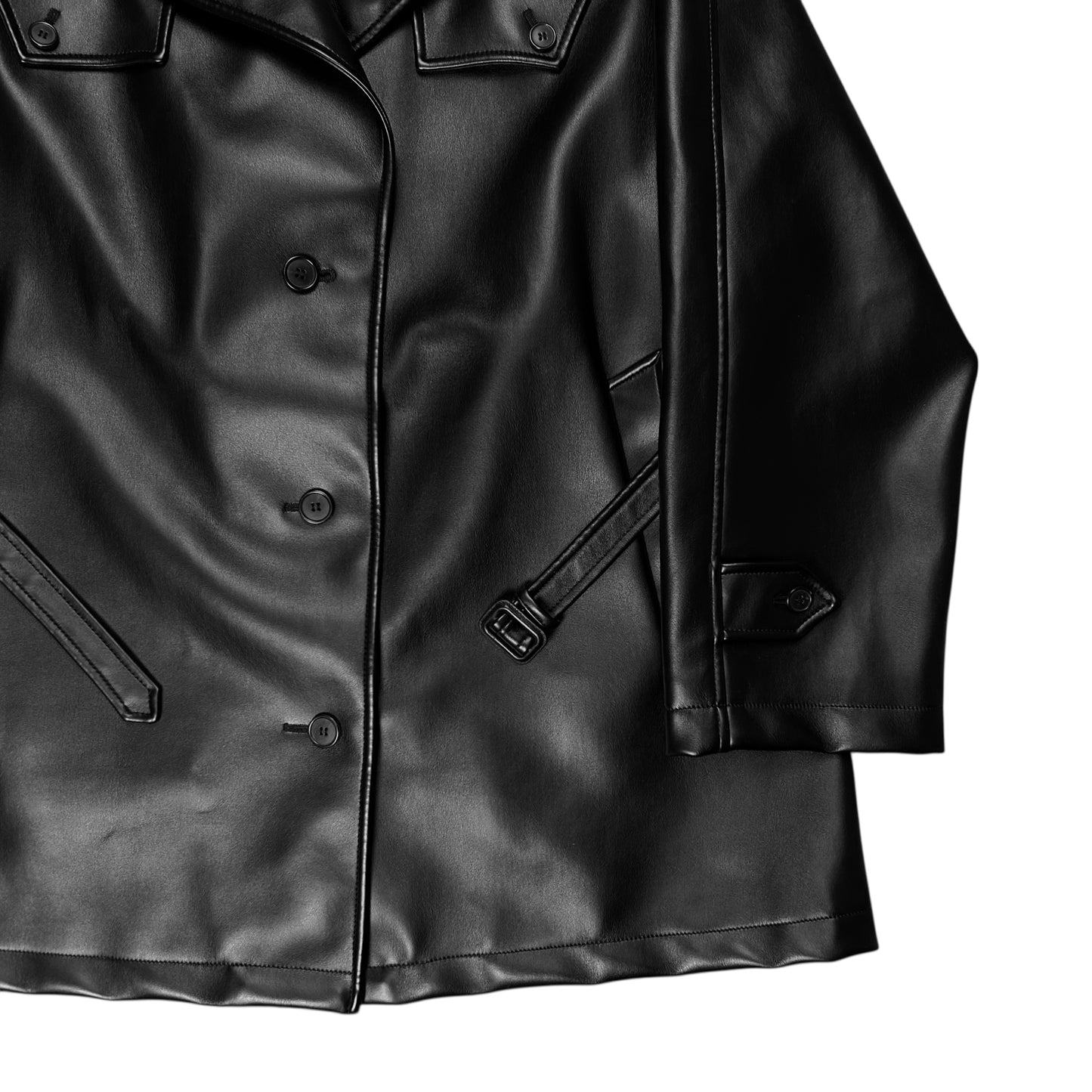 Maison Margiela Belted Vegan Leather Blazer - AW19