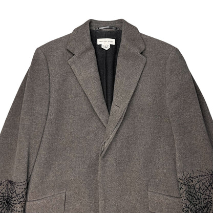 Dries Van Noten Embroidered Sleeve Wool Coat