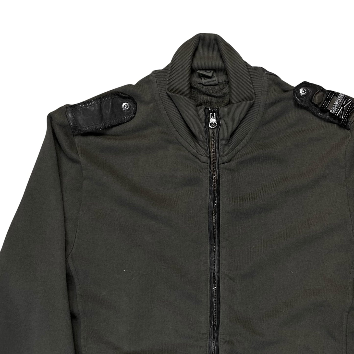 Dirk Bikkembergs Leather Strap Military Zip Sweater - SS09