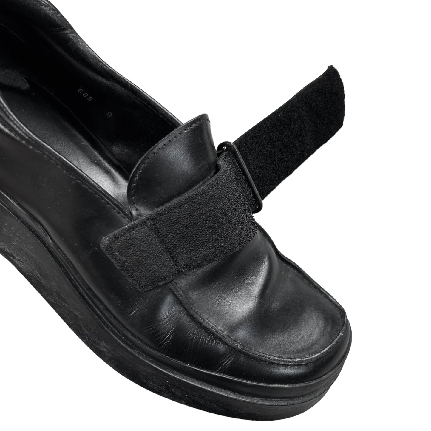 Prada Chunky Velcro Strap Derbies Black