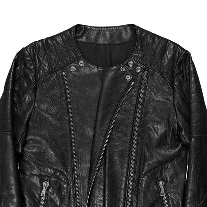 Balmain by Decarnin Dual Zip Moto Leather Jacket - AW11