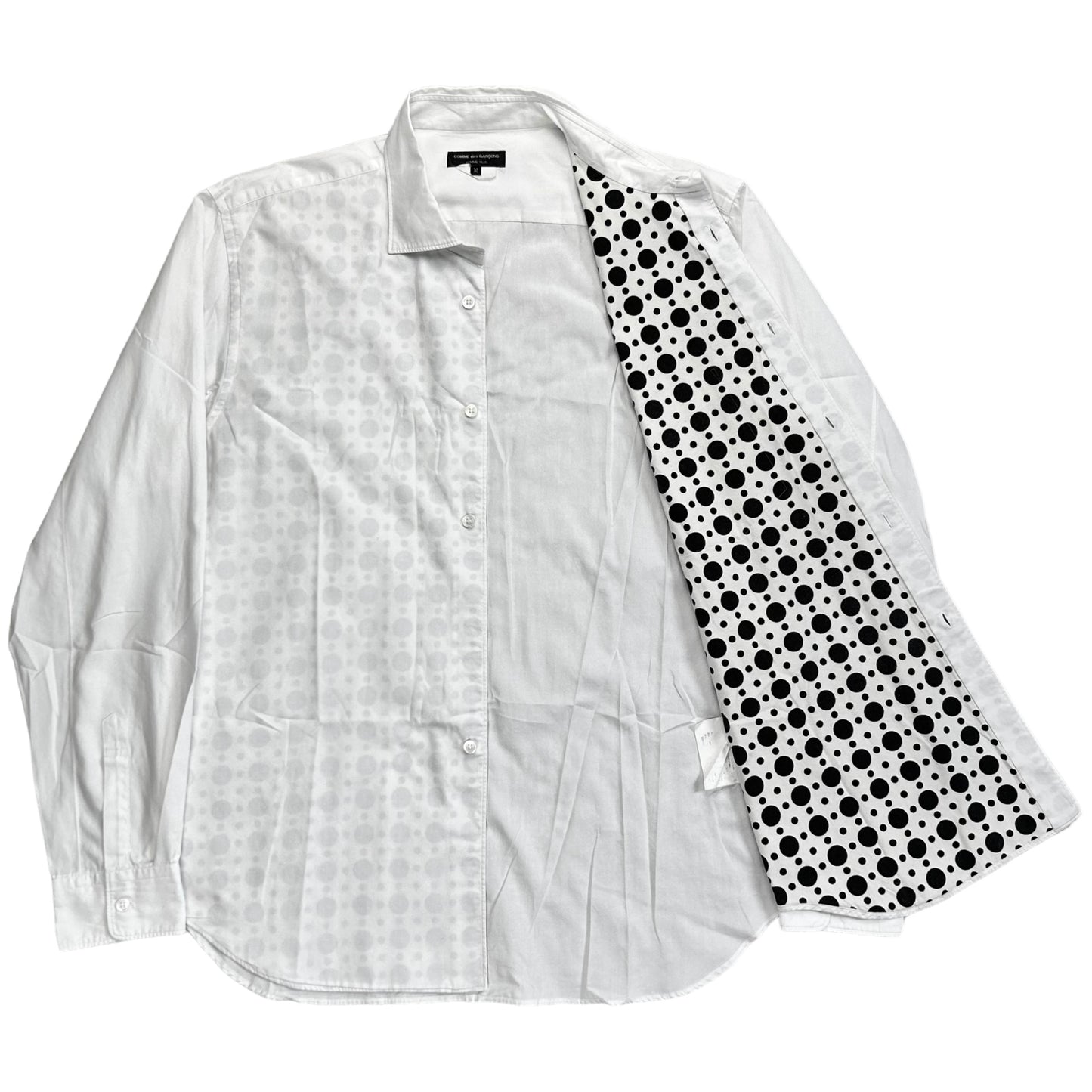 Comme des Garcons Homme Plus Reversed Polka Dot Print Shirt - SS09