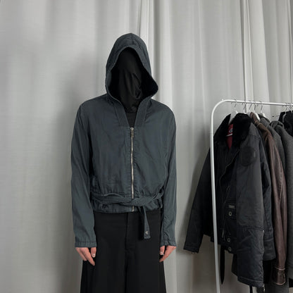 Dirk Bikkembergs Bondage Belt Hooded Silk Jacket