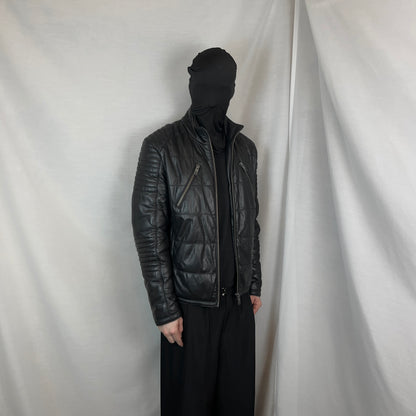 Dirk Bikkembergs Quilted Chest Zip Moto Jacket - AW08