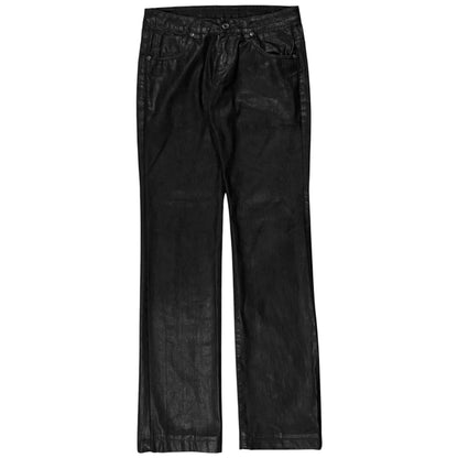Dirk Bikkembergs Waxed Metal Patch Jeans - AW08