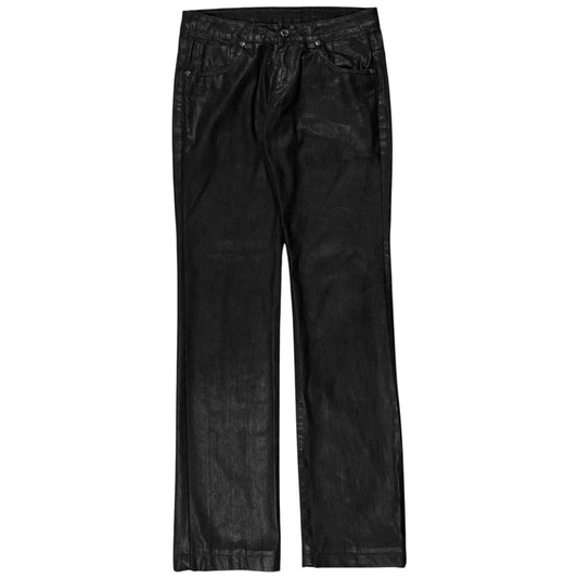 Dirk Bikkembergs Waxed Metal Patch Jeans - AW08