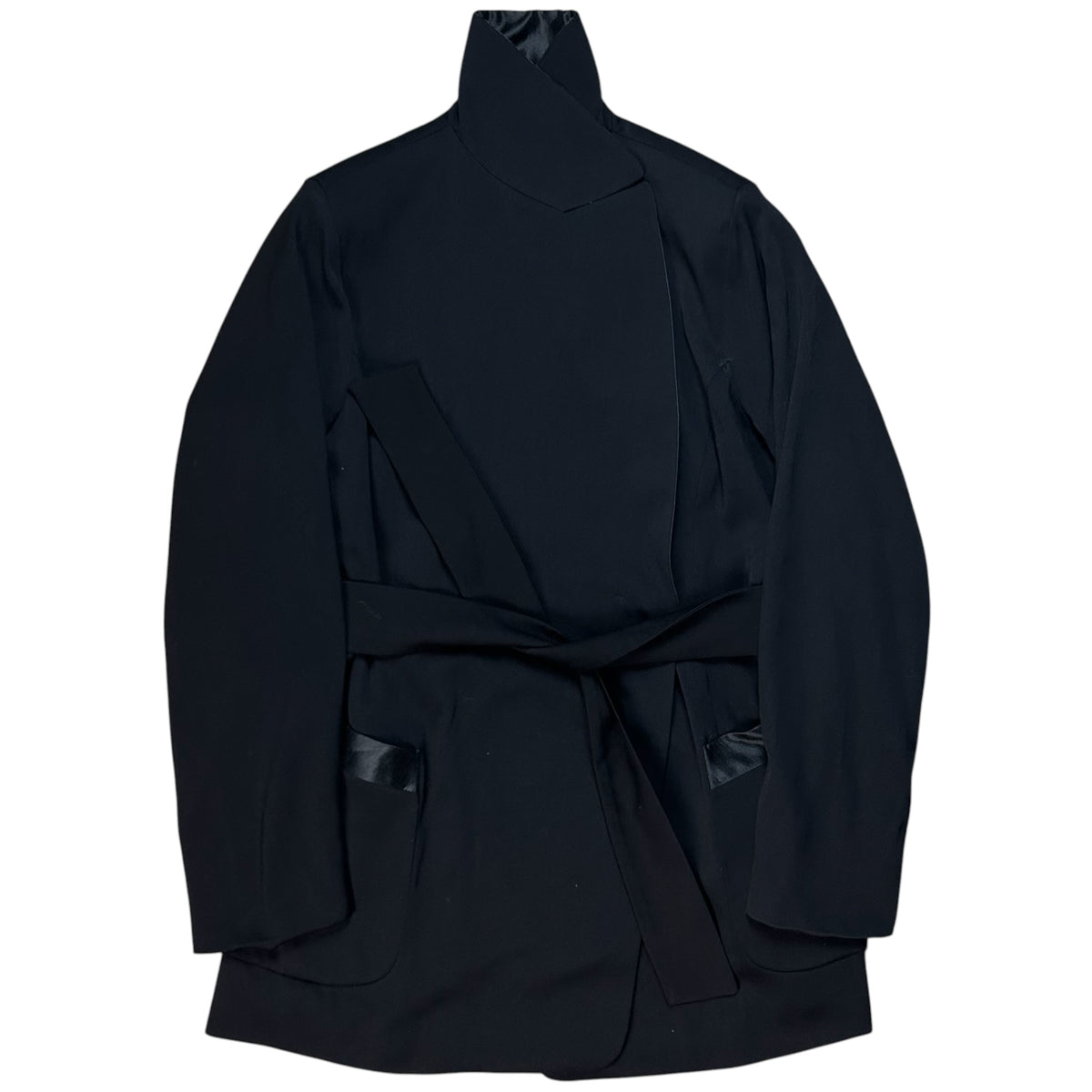Jil Sander Belted Glossy Lapel Blazer - 80s