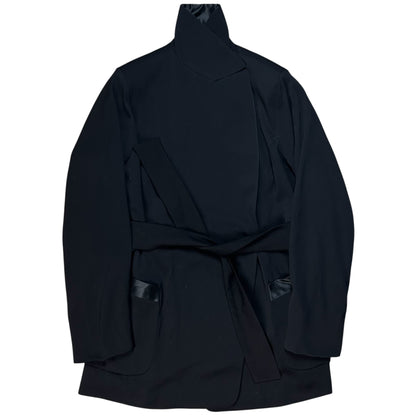 Jil Sander Belted Glossy Lapel Blazer - 80s