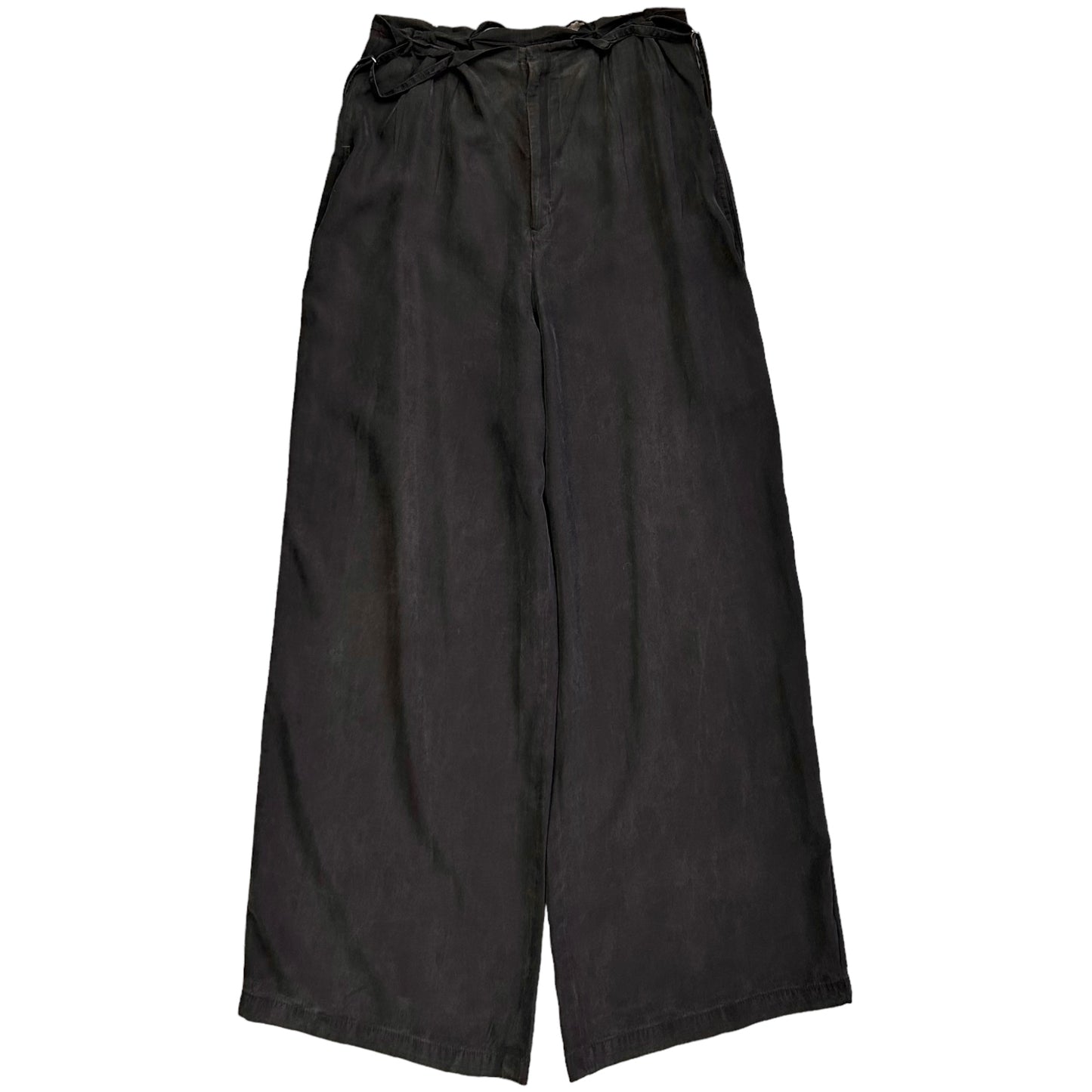 Y’s Yohji Yamamoto Wide Suspender Strap Rayon Trousers