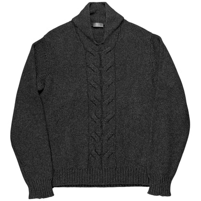 Dior Homme Front Cable Knit Yak Sweater - AW11