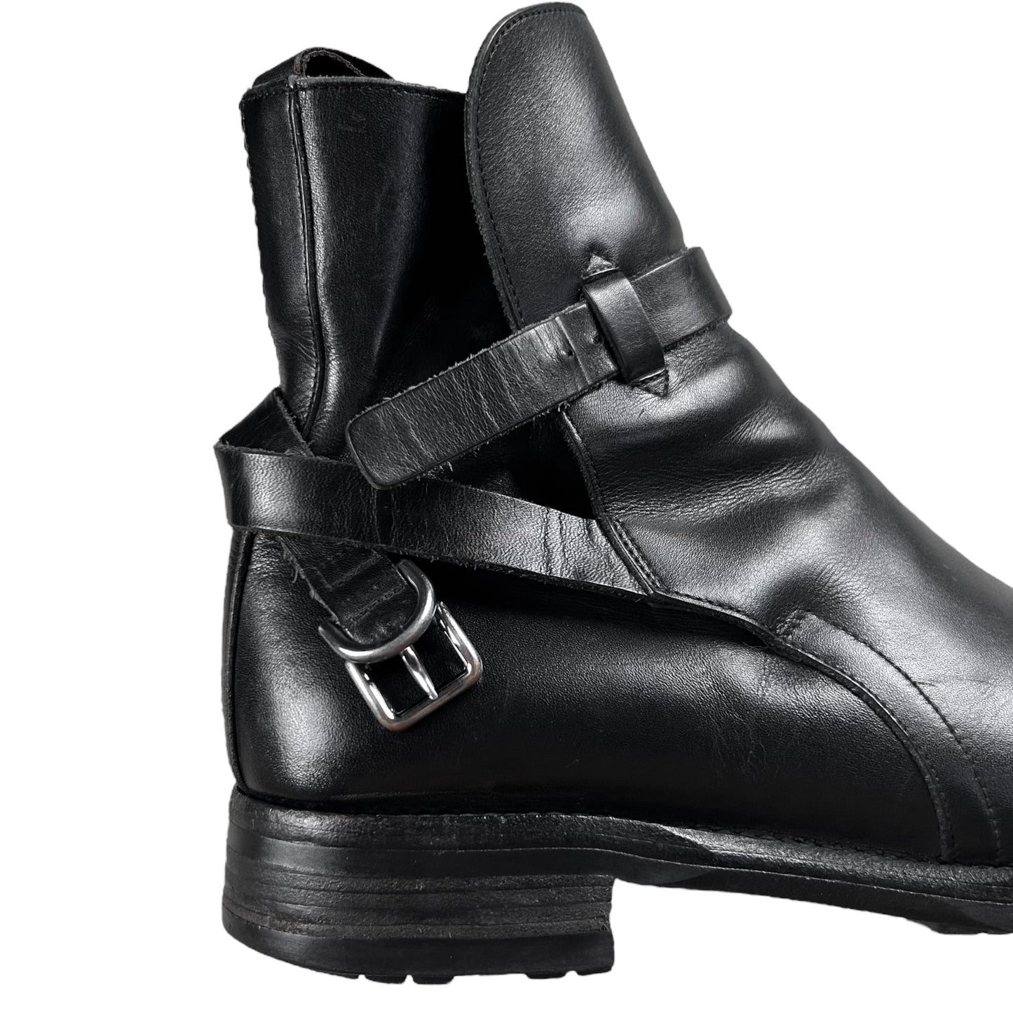 Prada Harness Strap Biker Boots