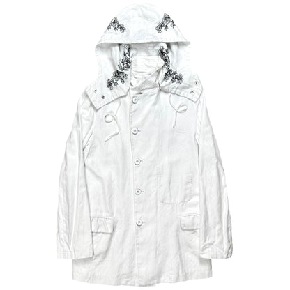 Ann Demeulemeester Hood Embroidered Field Jacket - SS14