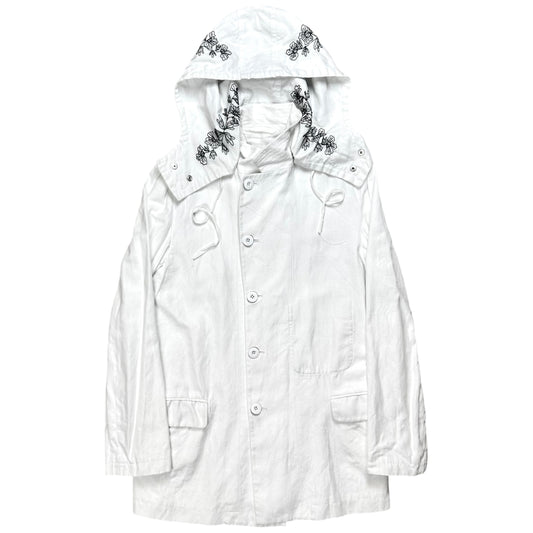 Ann Demeulemeester Hood Embroidered Field Jacket - SS14