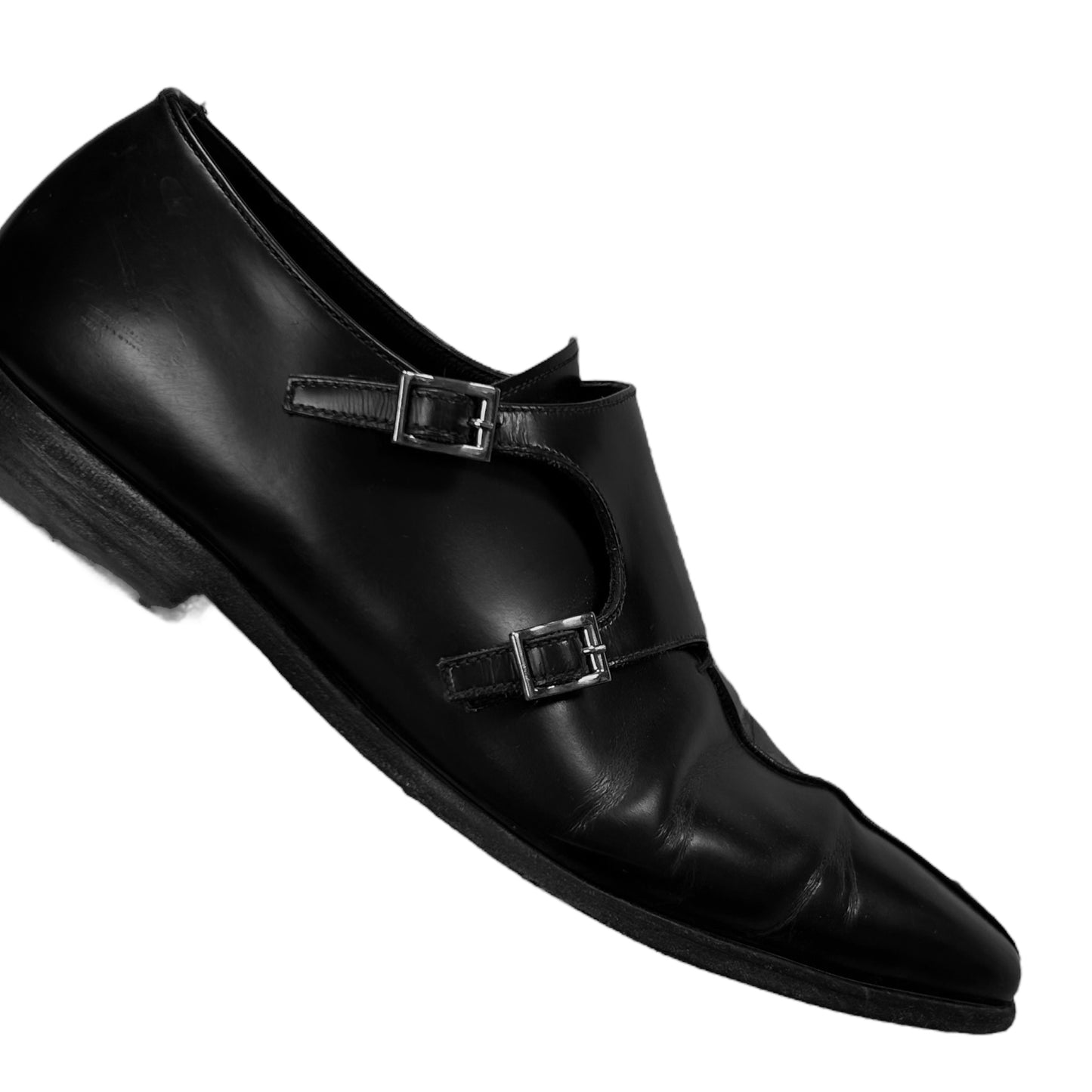 Prada Double Monk Strap Apron Seam Derbies