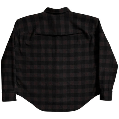Balenciaga Padded Shoulder Check Flannel Shirt - SS17