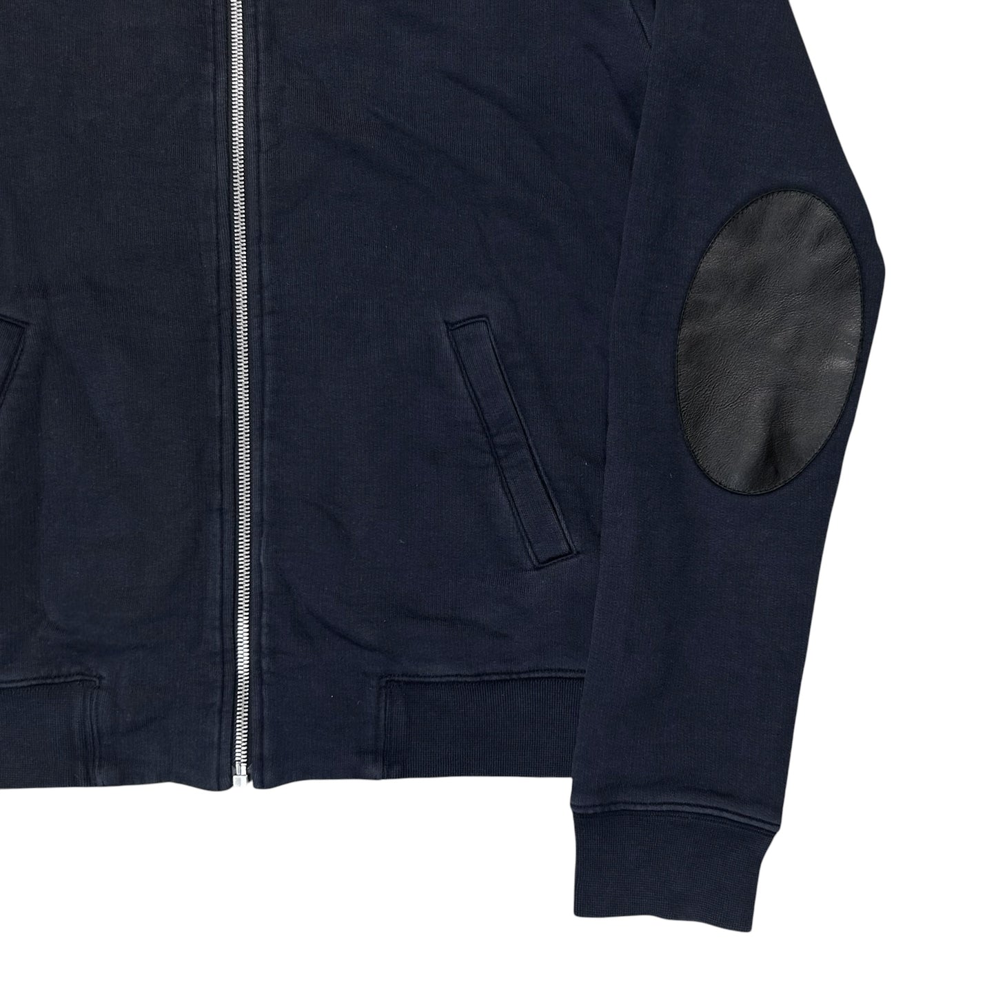 Maison Margiela Leather Elbow Patch Zip Sweater - SS16