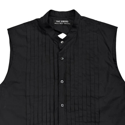 Raf Simons Sleeveless Pleated Open Back Shirt - AW99