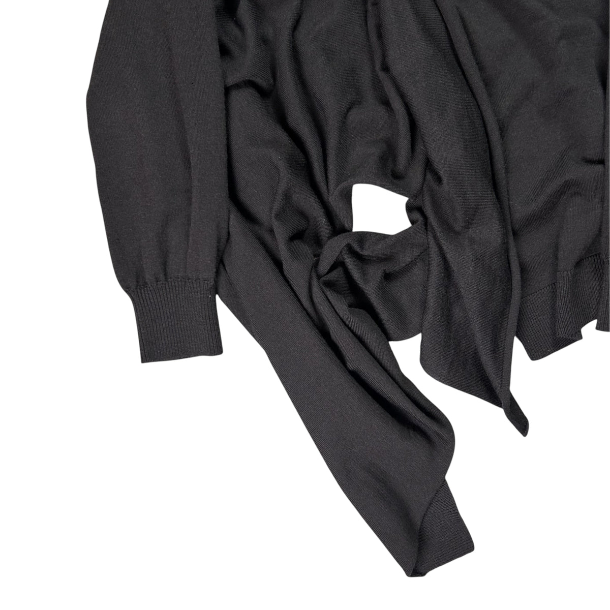 Dries Van Noten Layered Wrap Around Drape Sweater