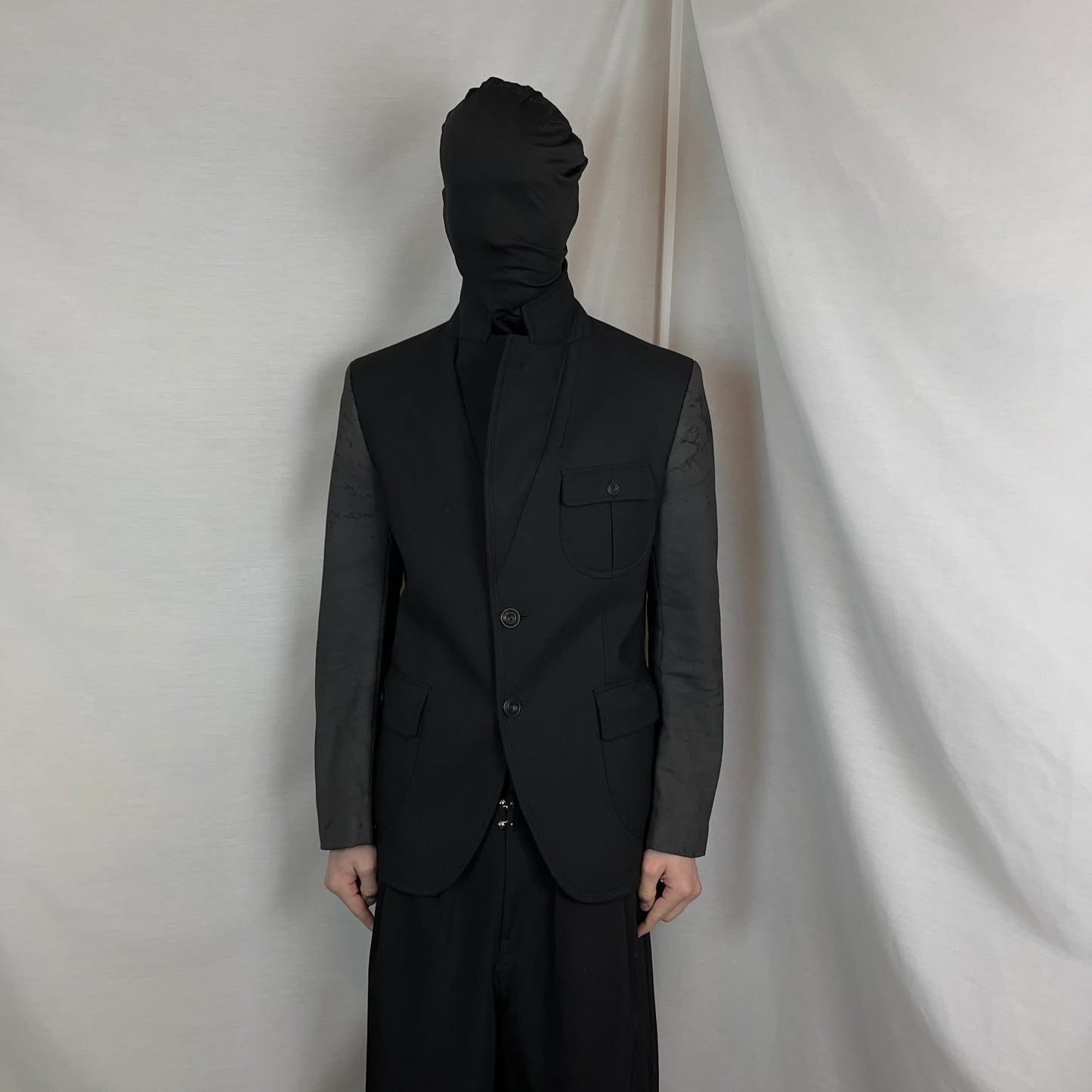 Junya Watanabe Man Comme des Garcons Blistered Leather Sleeve Blazer - AW16