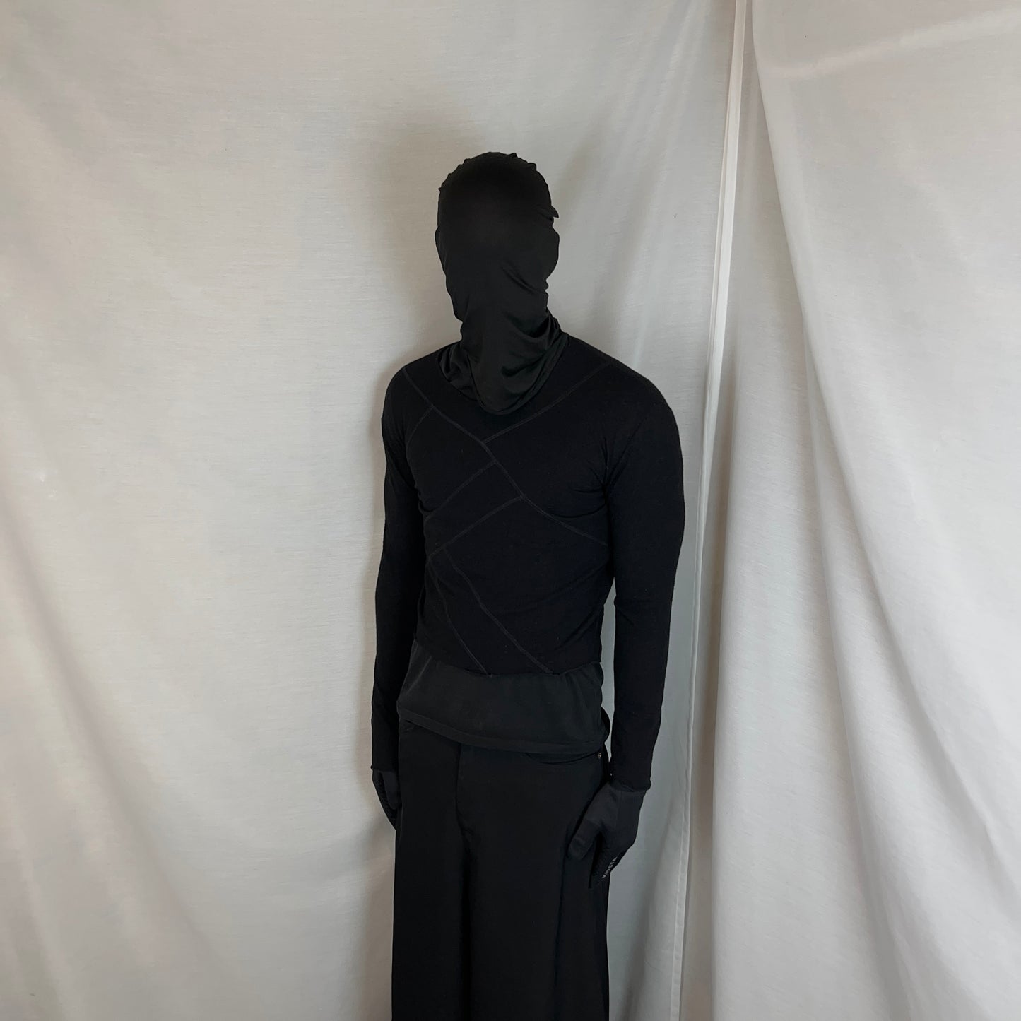 Yohji Yamamoto Cropped Asymmetric Seam Sweater