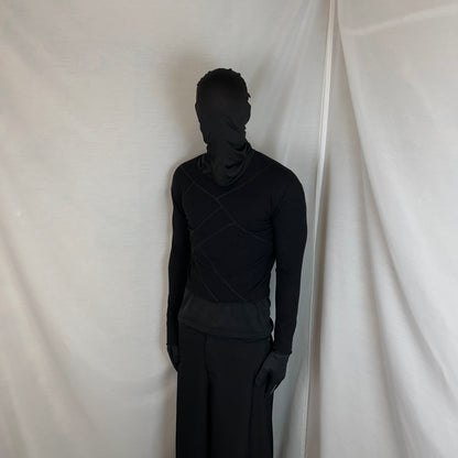 Yohji Yamamoto Cropped Asymmetric Seam Sweater