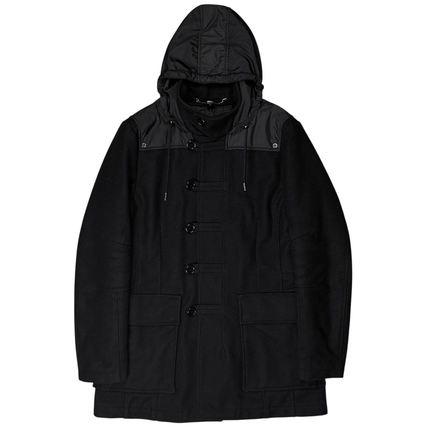 Dirk Bikkembergs Nylon Hood Duffle Wool Parka - AW10