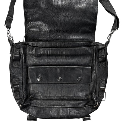 Dirk Bikkembergs Multi Strap Flap Leather Bag