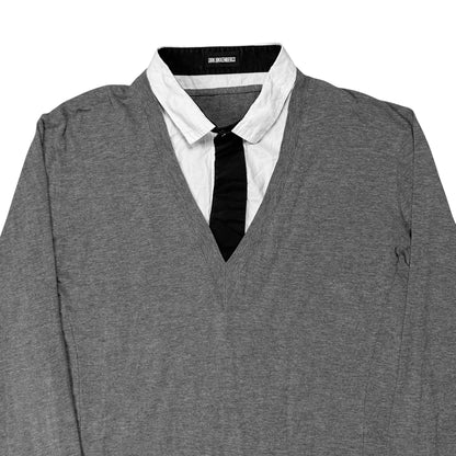 Dirk Bikkembergs Hybrid Button Up Tie Sweater