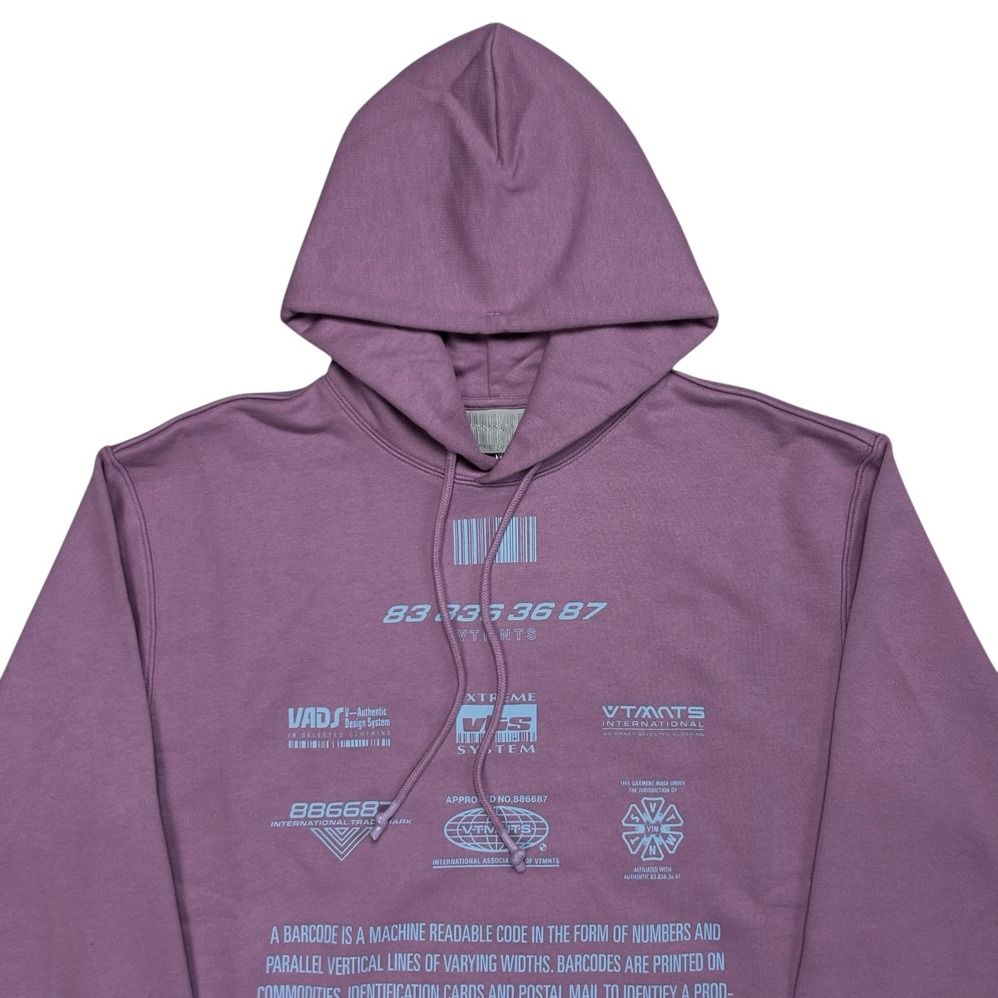 VTMNTS Barcode Emblem Hoodie - AW23