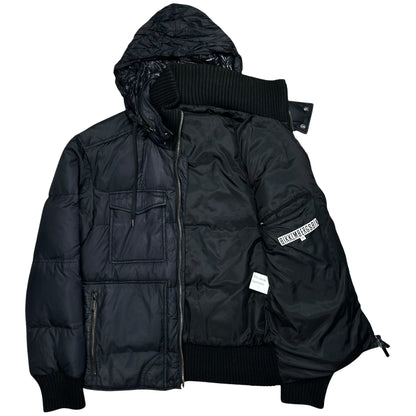 Dirk Bikkembergs Double Collar Cargo Puffer Jacket