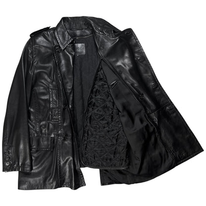 Gucci by Tom Ford Military Leather Peacoat - AW96