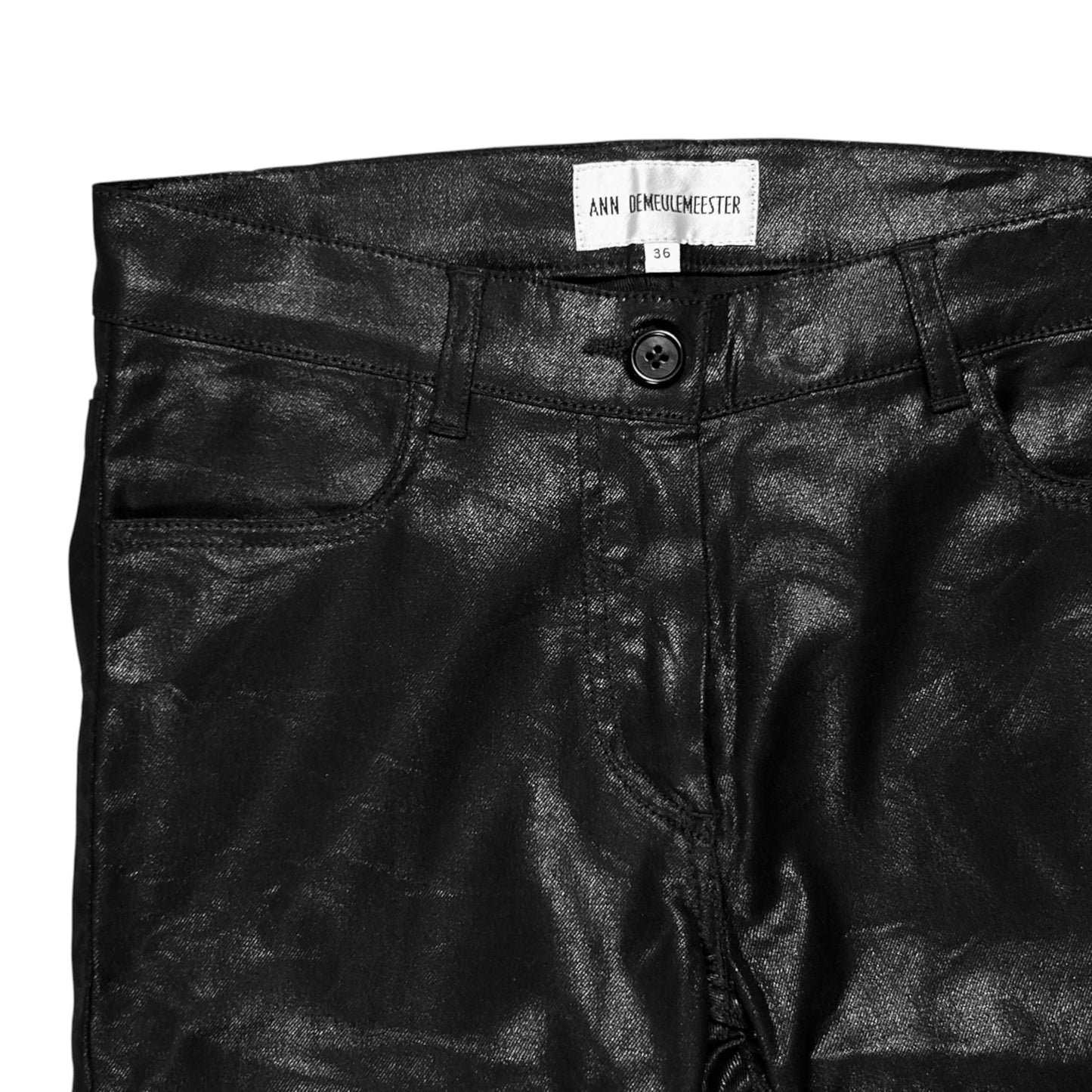 Ann Demeulemeester Waxed Glimmer Jeans - AW17