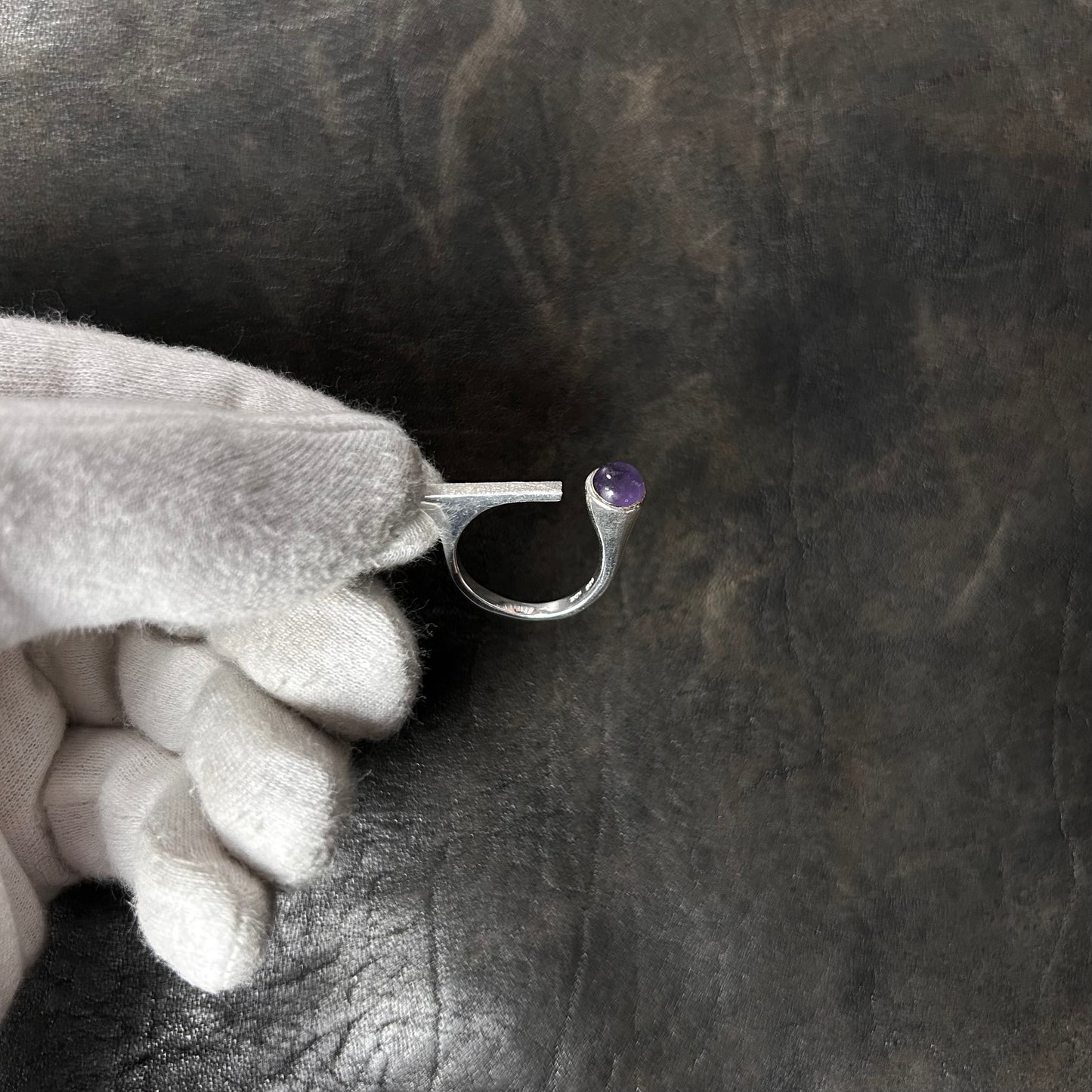 Horn Amethyst Stone Ring