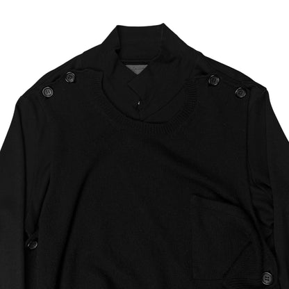 Yohji Yamamoto Pour Homme Deconstructed Button Layer Sweater - AW97