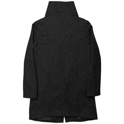 Ann Demeulemeester Asymmetric Drape Collar Wool Overcoat - AW14