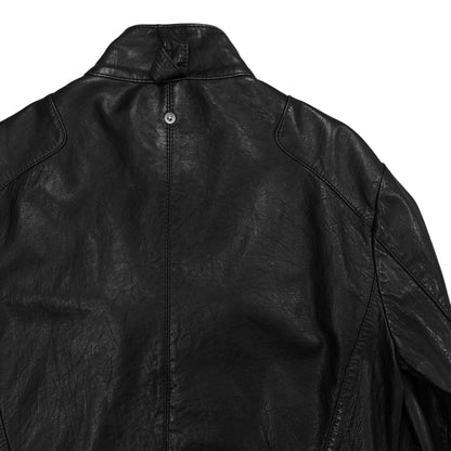 Dirk Bikkembergs Utility Strap Leather Bomber Jacket