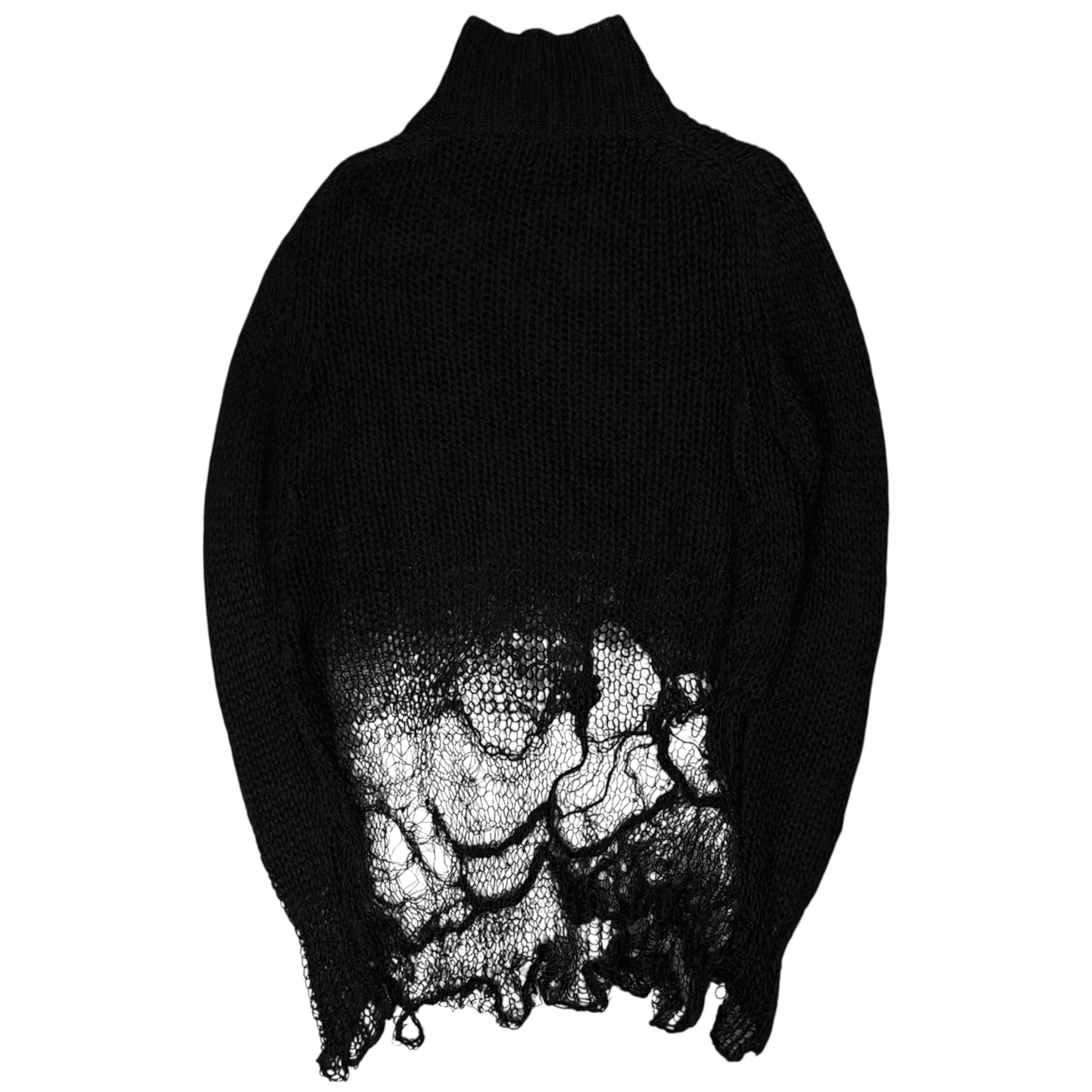 Ann Demeulemeester Destroyed Mohair Knit Sweater – Vertical Rags