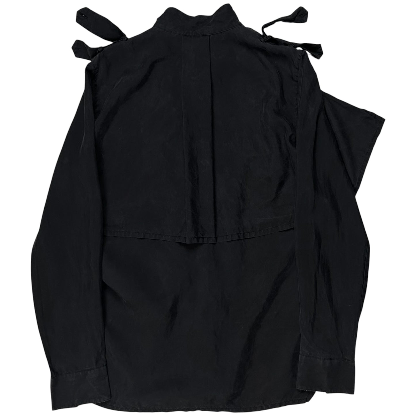 Kris Van Assche Chest Layered Military Strap Silk Shirt