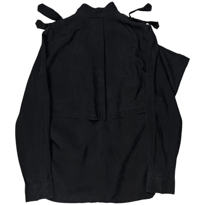 Kris Van Assche Chest Layered Military Strap Silk Shirt