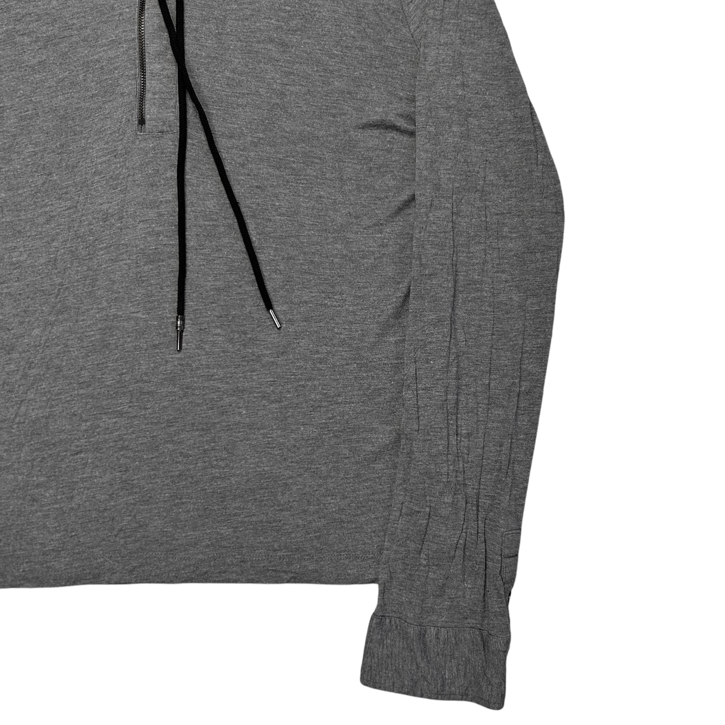 Dirk Bikkembergs Hooded Quarter Zip Rayon Longsleeve