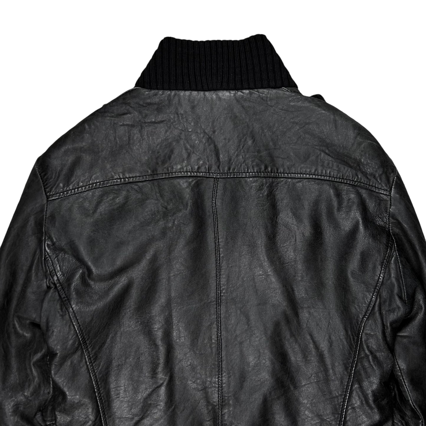 Dirk Bikkembergs Military Flight Leather Jacket