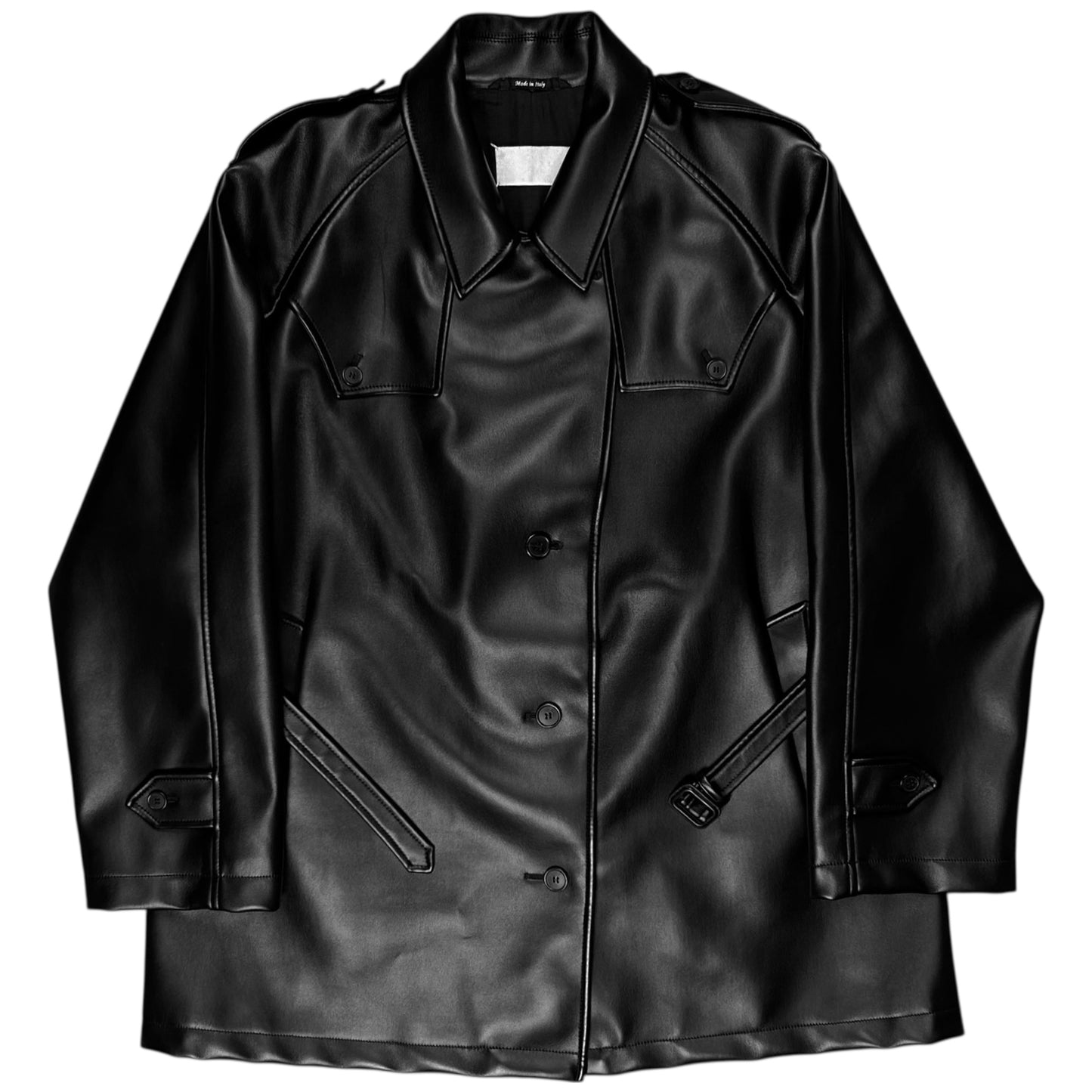 Maison Margiela Belted Vegan Leather Blazer - AW19
