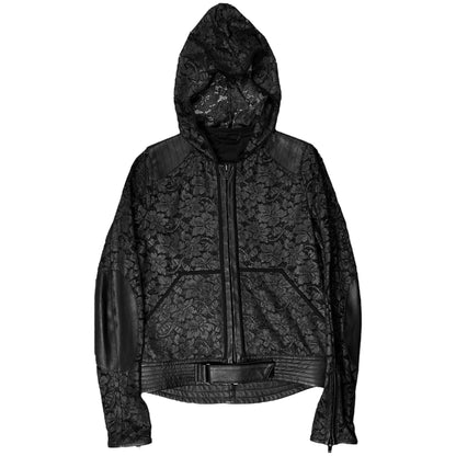 Maison Margiela Hooded Lace Zip Leather Jacket - SS16