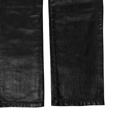 Dirk Bikkembergs Leather Waist Waxed Jeans - AW08