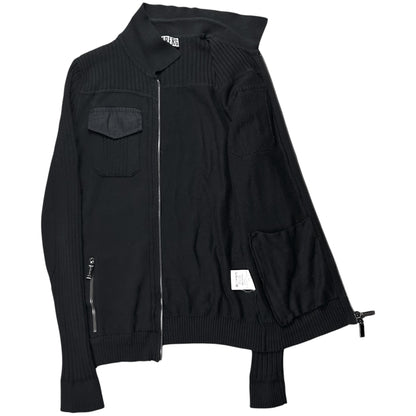 Dirk Bikkembergs Multi Zip Cargo Rib Knit Sweater - SS08