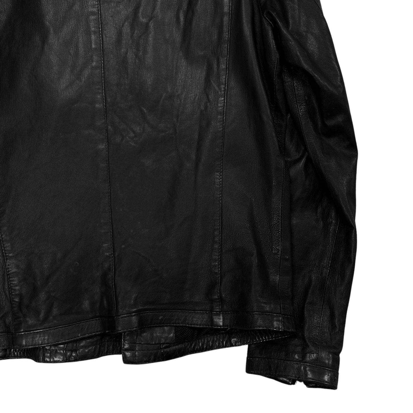 Dirk Bikkembergs Double Zip Racer Leather Jacket