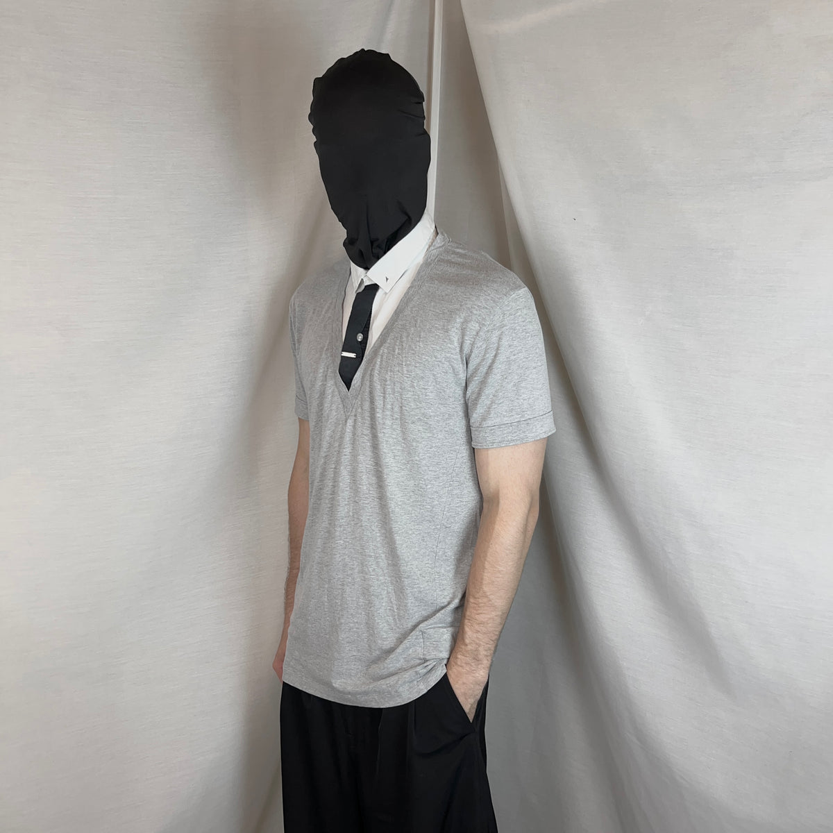 Dirk Bikkembergs Hybrid Button Up Tie T-Shirt - SS11