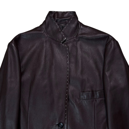 Jil Sander Contrast Stitch Leather Blazer - SS02